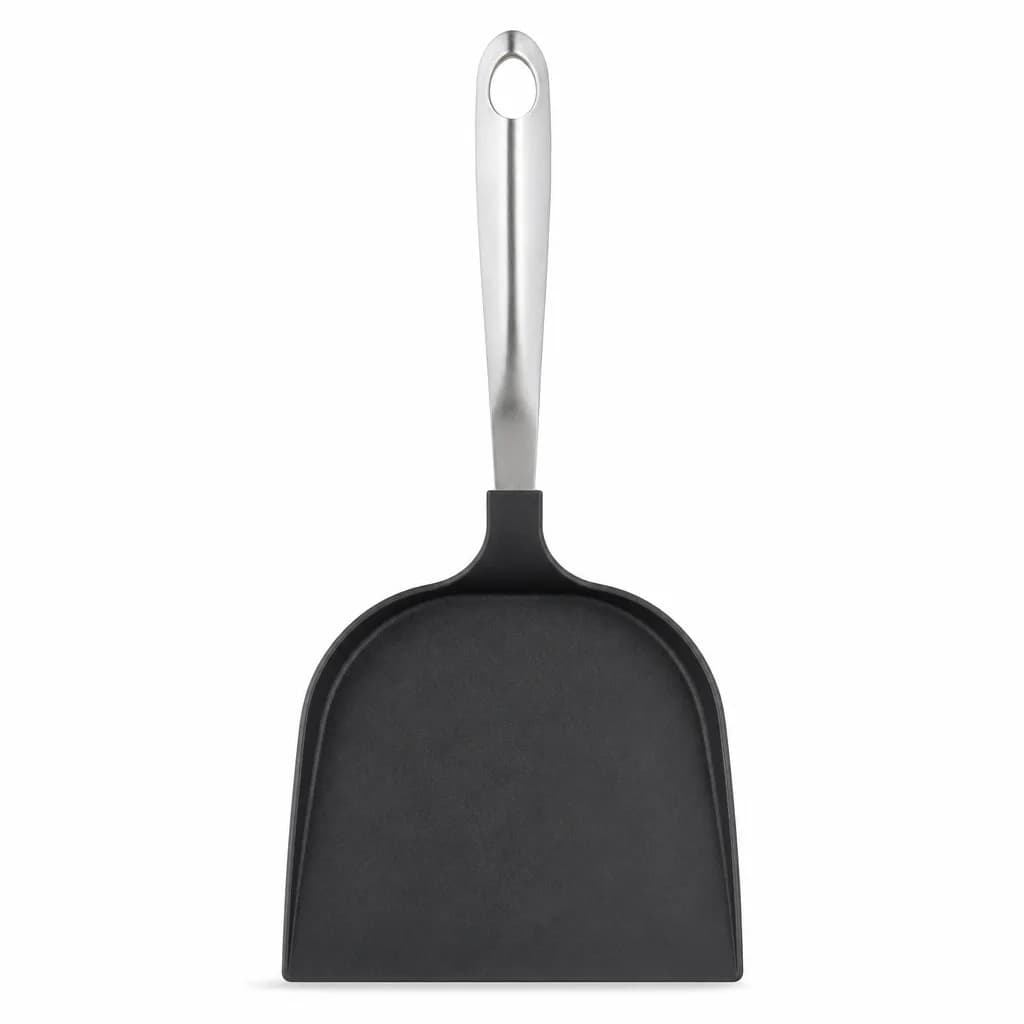 FITTO Cookie Lifter, Black Nylon Baking Spatula with Stainless Steel Handle, 32.5 x 17.5 cm, 1 Piece