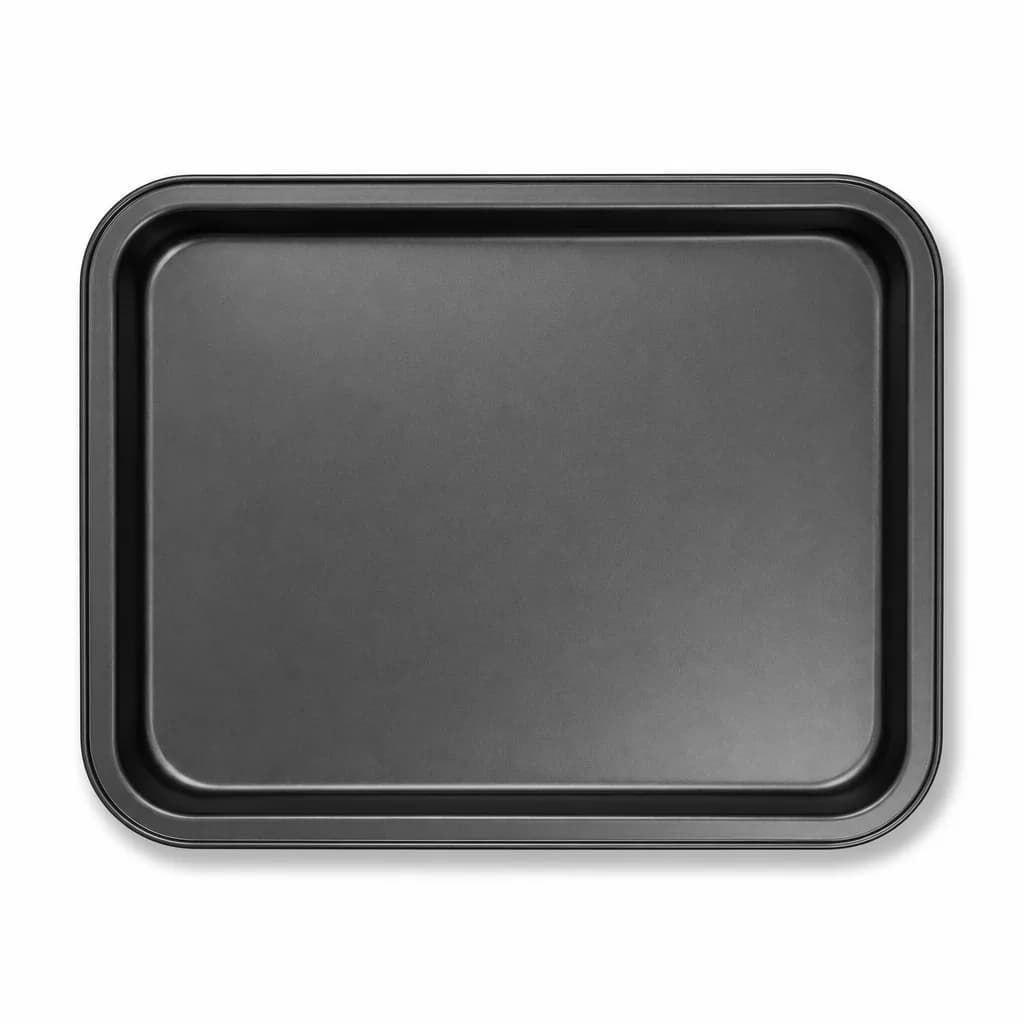 FITTO Black Rectangular Carbon Steel Non-Stick Baking Tray, 42 × 29 cm, 1 Piece