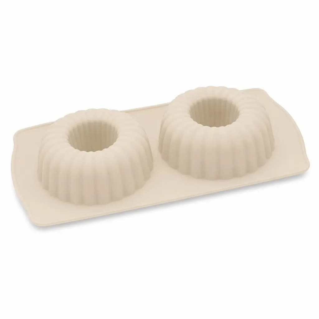 Silicone Fluted Mini Cake Mould - 2 Cavity Ring-Style, Cream
