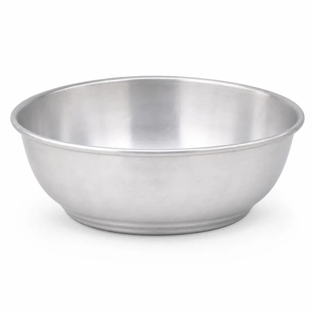 Aluminium Bowl-Shaped Cake Pan - Deep Rounded Sides, Silver, 24 cm