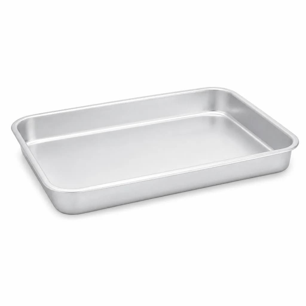 Aluminium Rectangular Baking Tray - Large, Rust-Free, Silver