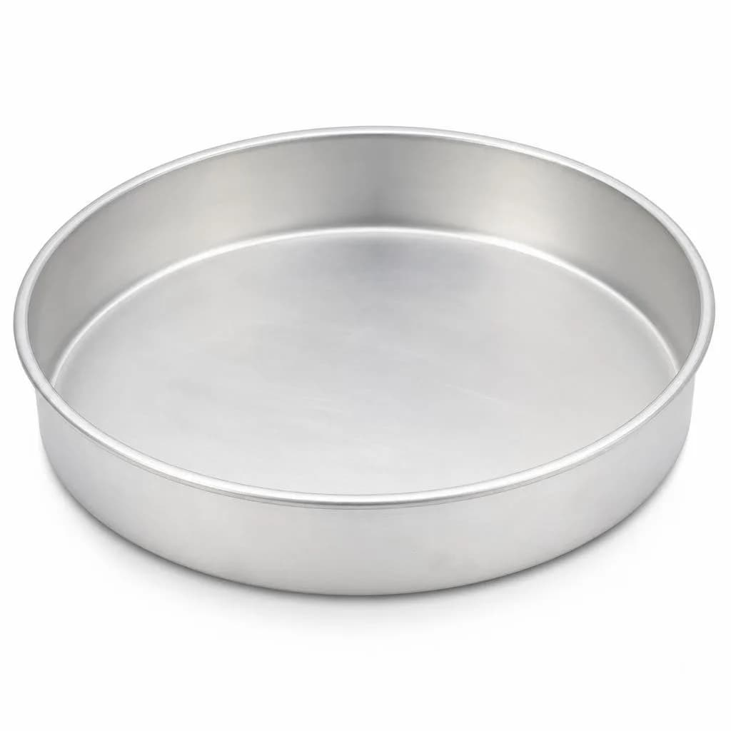 Aluminium Round Cake Mould - Straight Sides, Silver, 30 cm