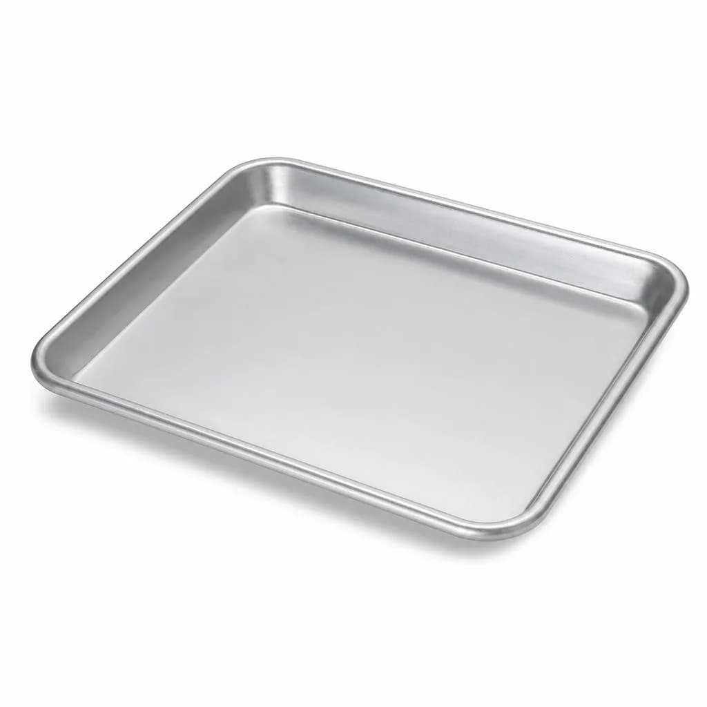 Aluminium Baking Sheet Tray - Small Rectangular, Silver, 30 x 22 cm