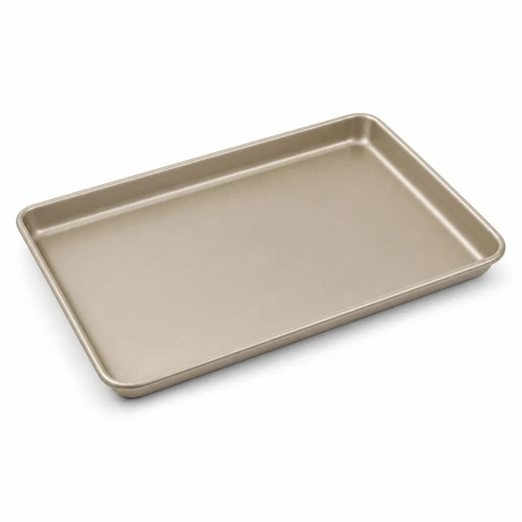 Non-Stick Rectangular Baking Tray - Carbon Steel, Beige, 37 x 25 cm