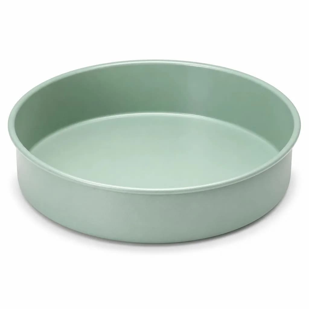 Non-Stick Round Baking Pan - Carbon Steel, Mint Green, 24 cm