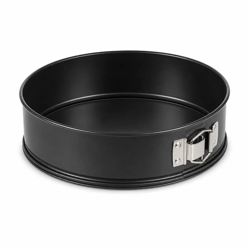 Non-Stick Springform Cake Pan - Carbon Steel, Black, 24 x 24 cm