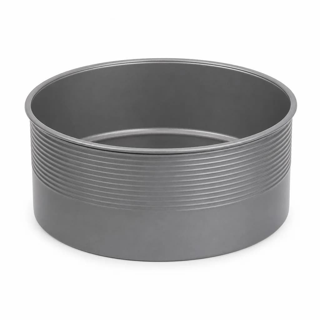 Deep Round Cake Pan - For Tall Sponge and Layer Cakes, Grey, 22 cm
