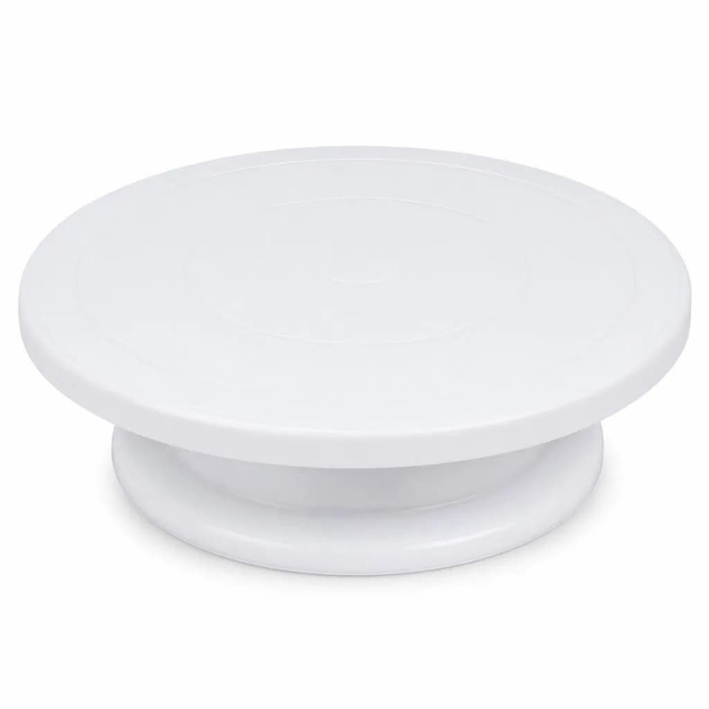 Rotating Cake Turntable - 360 Degree, White, 32 cm