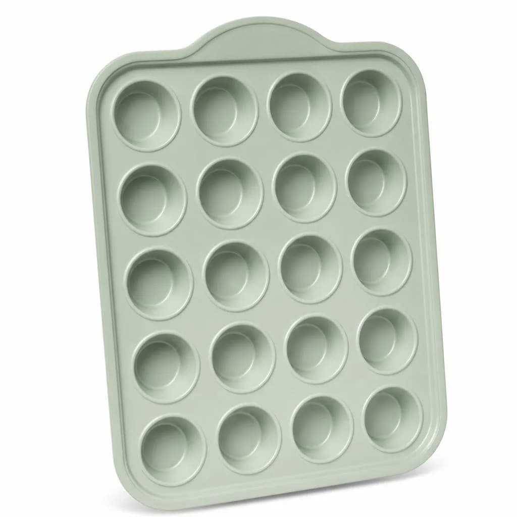 Mini Muffin Tray - 20 Cups, Non-Stick, Sage Green
