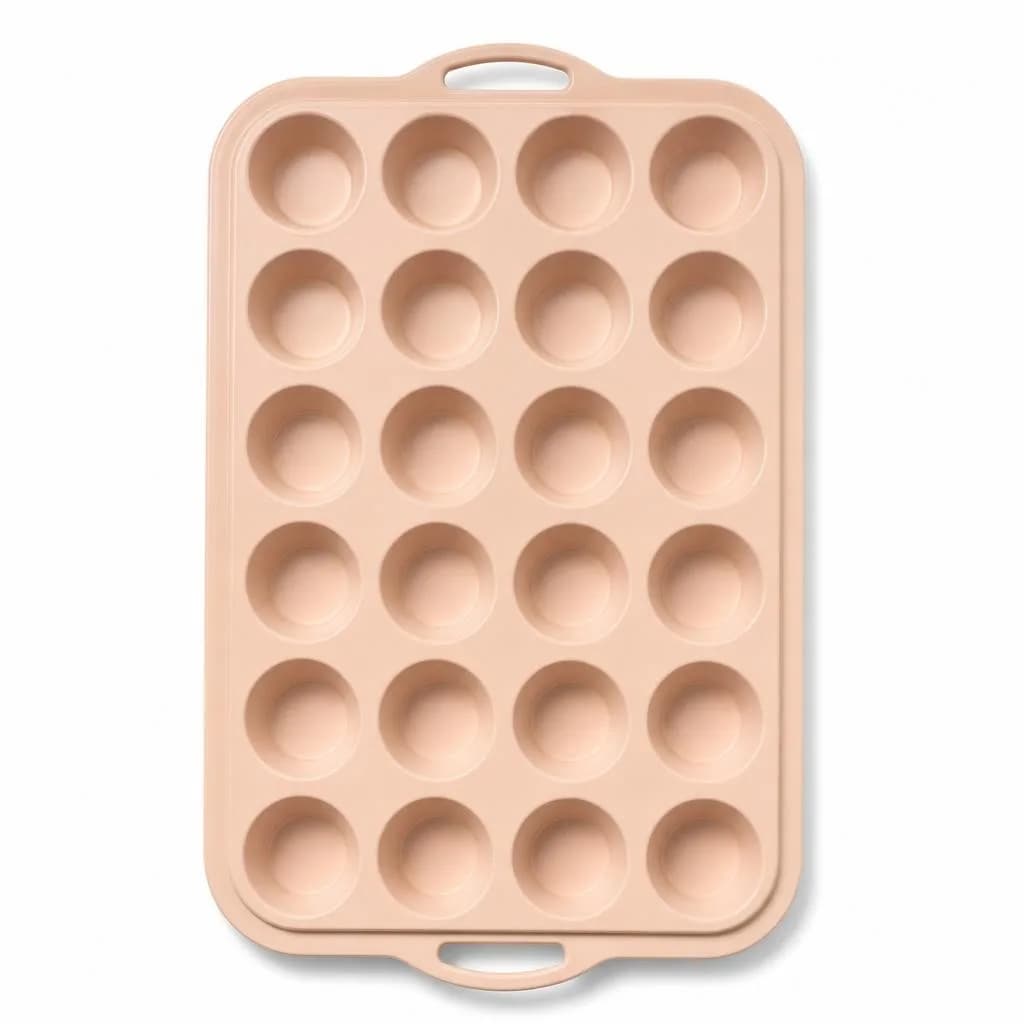 Mini Muffin Tray - 24 Cups, Non-Stick, Peach