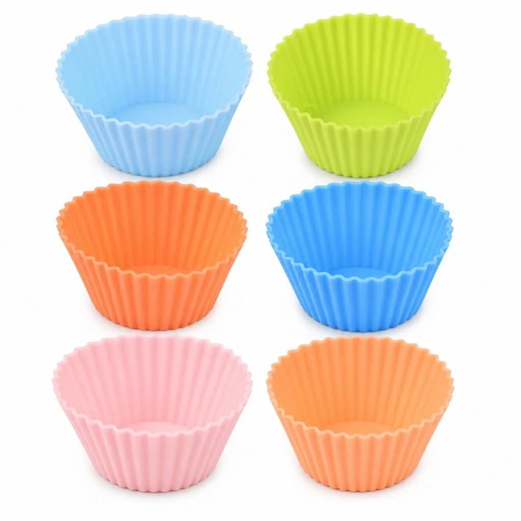 Reusable Silicone Cupcake Cups - Assorted Colours, Blister Pack