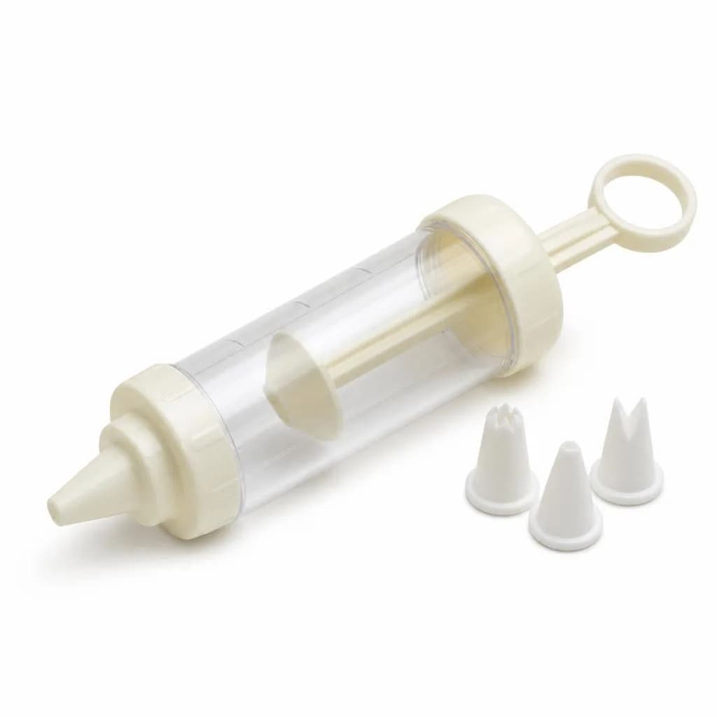 Plastic Icing Syringe - Cream Dispenser with Nozzles