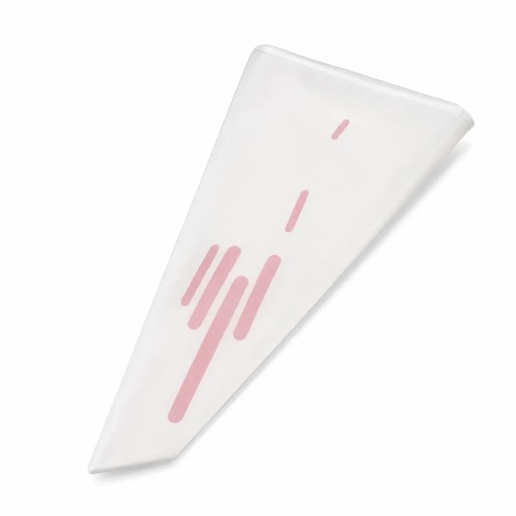 Reusable Piping Bag - Icing and Cream, White with Pink Print