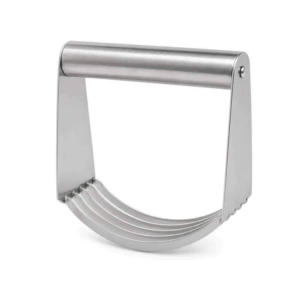 Pastry Blender - Curved Stainless Steel Blades, Silver, 12 x 9 x 5 cm