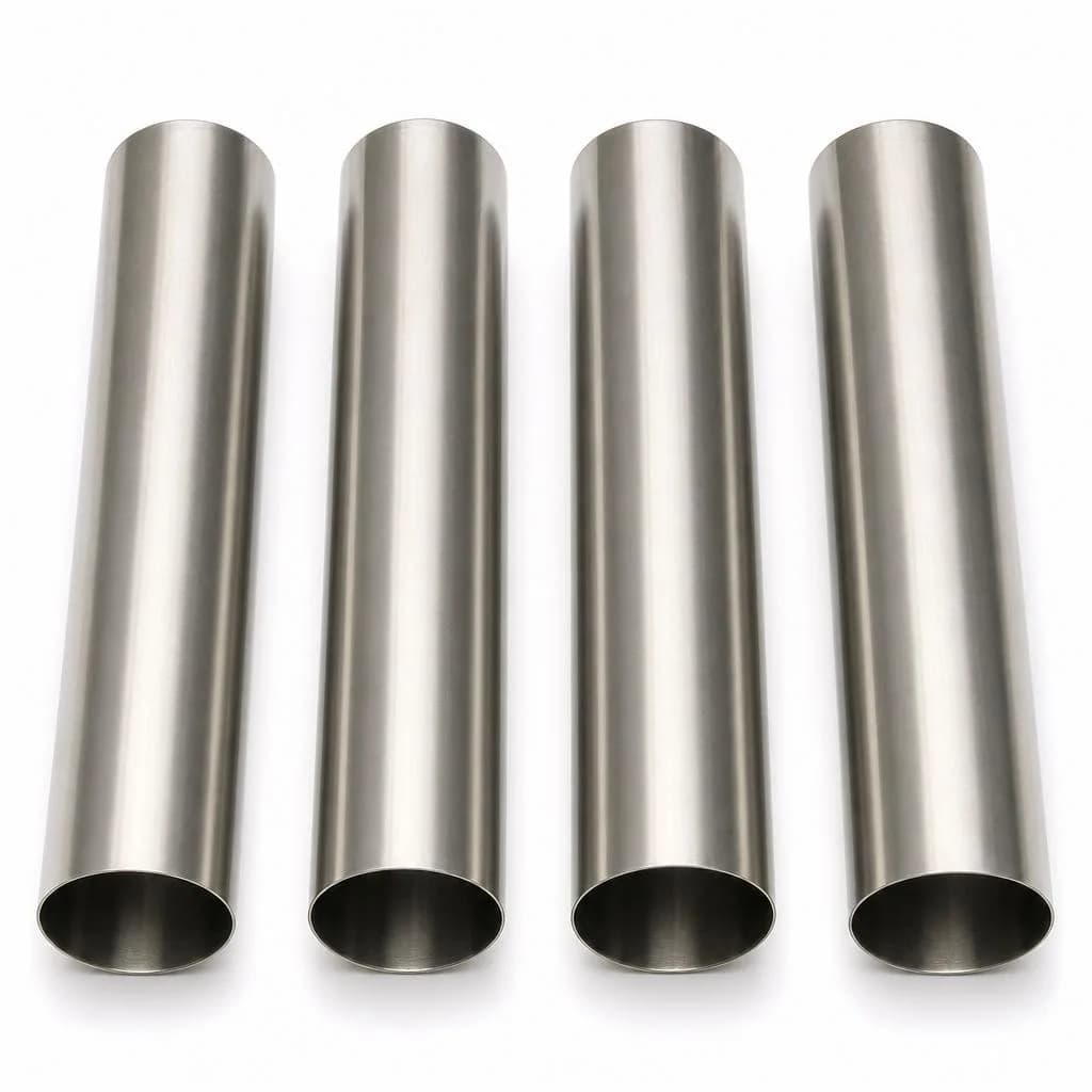 Stainless Steel Pastry Tube Mould Set - Tubes for Cream Rolls and Pastry Horns, Silver, 12 cm