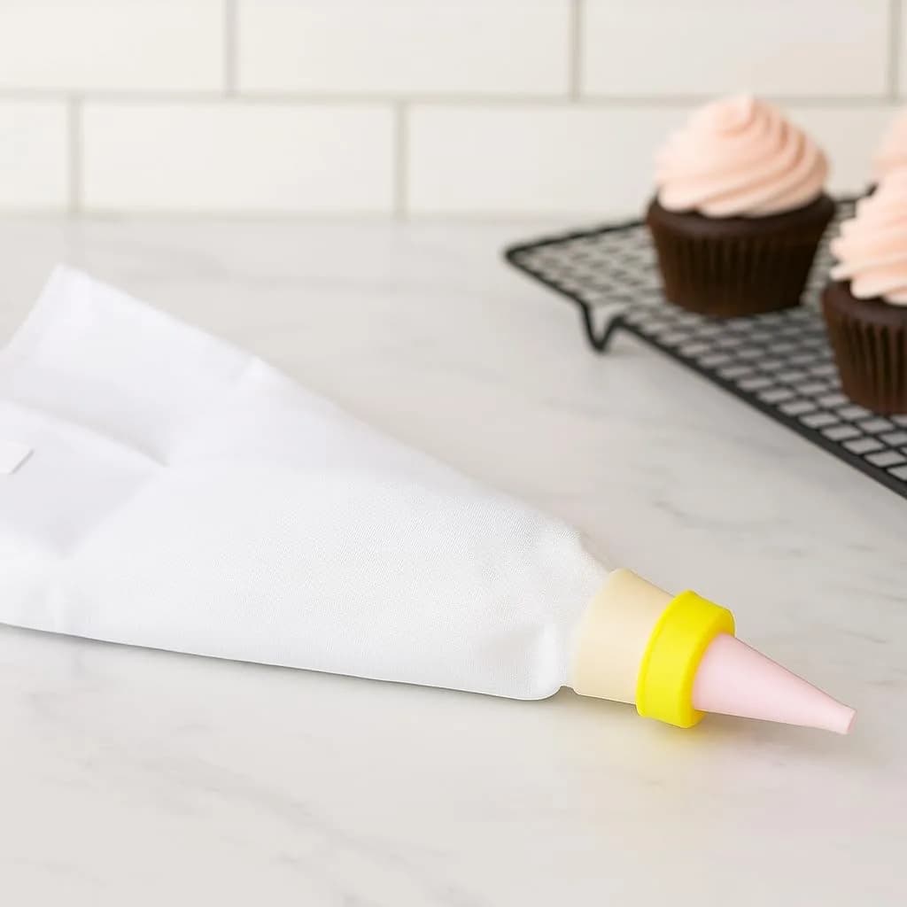 FITTO Icing Bag with 8 Decorating Tips – Perfect for Baking, Easy to Use and Store, Essential for Cake Decorating and Organizing Your Kitchen