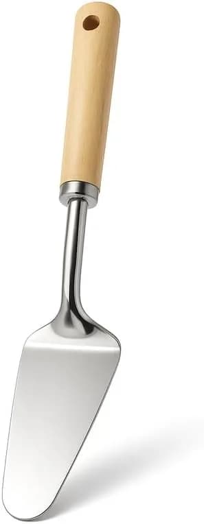 FITTO Stainless Steel Cake Spoon with Ergonomic Plastic Handle for Kitchen Use