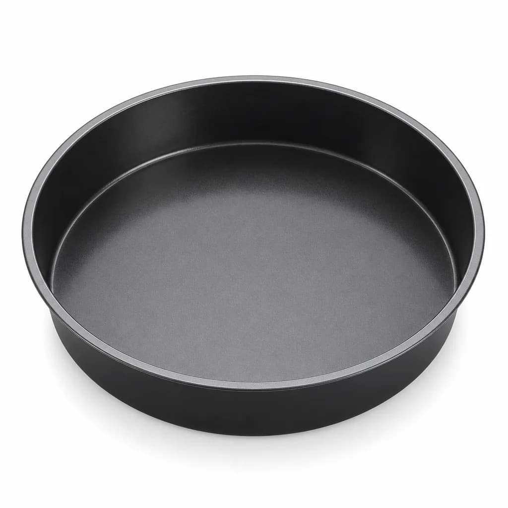 FITTO Cake Mould, Round Carbon Steel Non-Stick Baking Pan, Black, 33 cm, 1 Piece