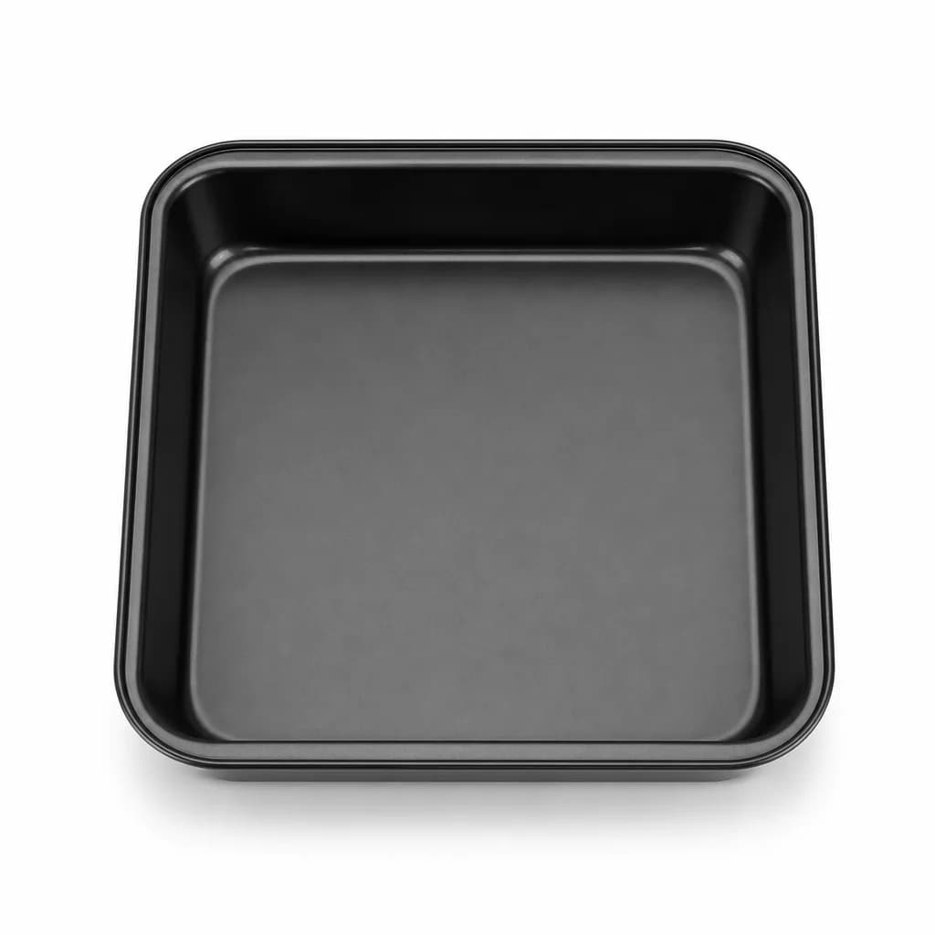 FITTO Non-Stick Cake Mold, Black Carbon Steel, 23 × 22 × 5 cm, 1 Piece