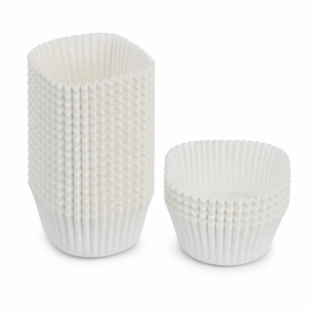 Paper Cake Cups - 40 Pieces, White
