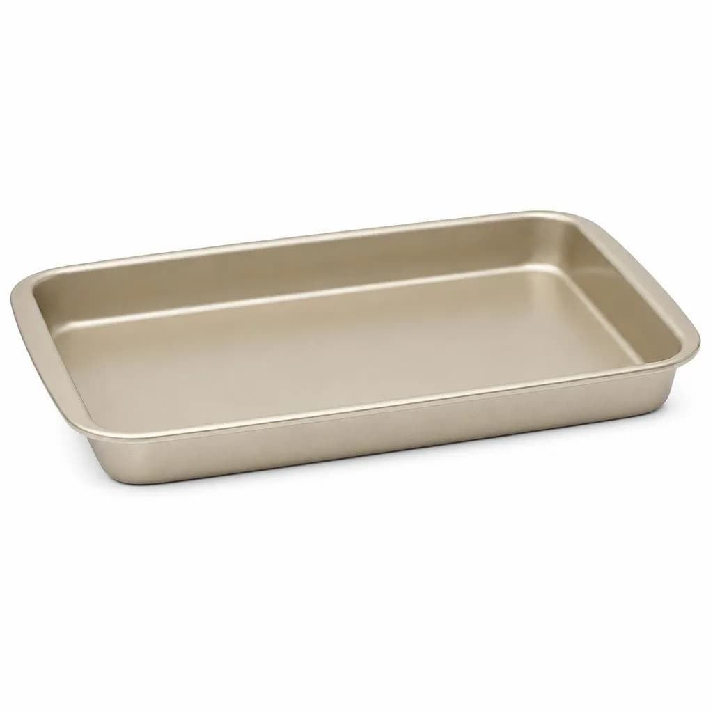 Non-Stick Shallow Baking Tray - Carbon Steel, Gold, 35 x 24 cm