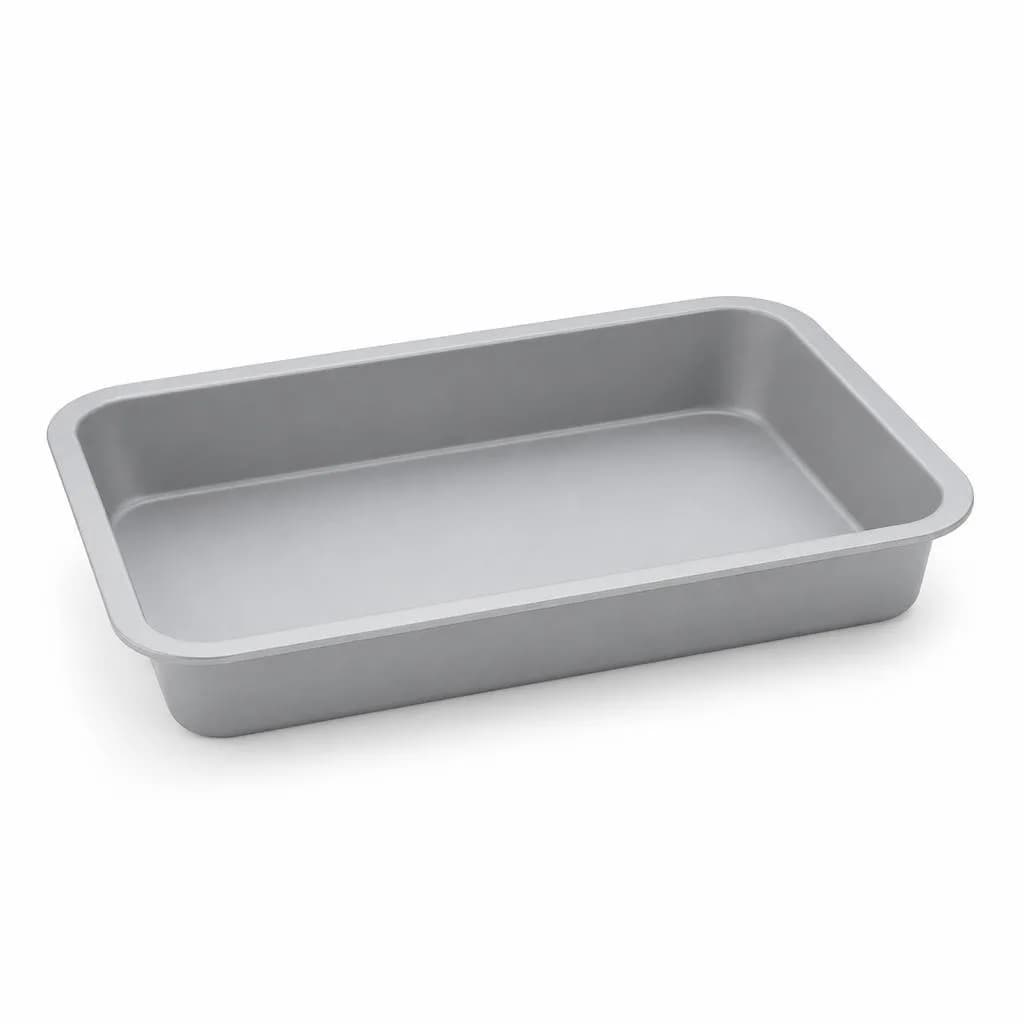 Rectangular Baking Tin - Rounded Corners, Light Grey, 28 cm