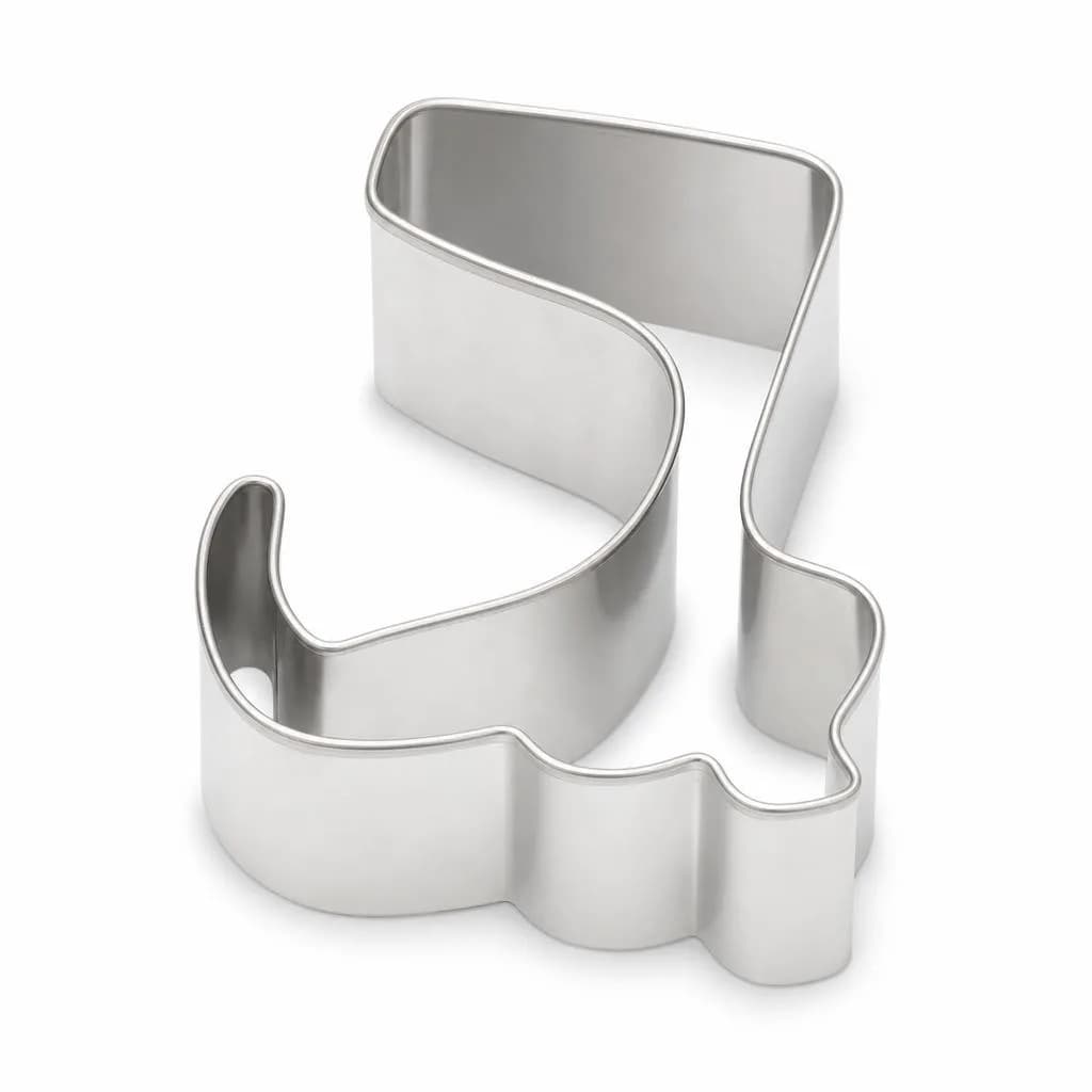 Stainless Steel Cookie Cutter - Large Shaped Biscuit, Pastry and Fondant Cutter, Silver, 8 cm